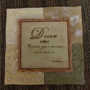 Cream and Green Art & Decals Wall Decor